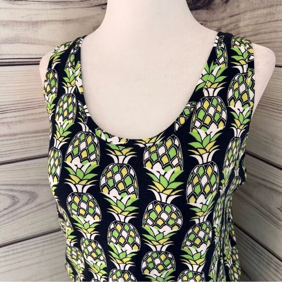 Banana Republic Navy Pineapple Printed Tank Summer Dress - Picture 2 of 6